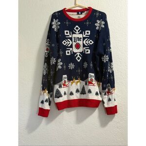 Miller Lite 2019 Christmas Holiday Party Sweater Snowflakes Men Size 2x